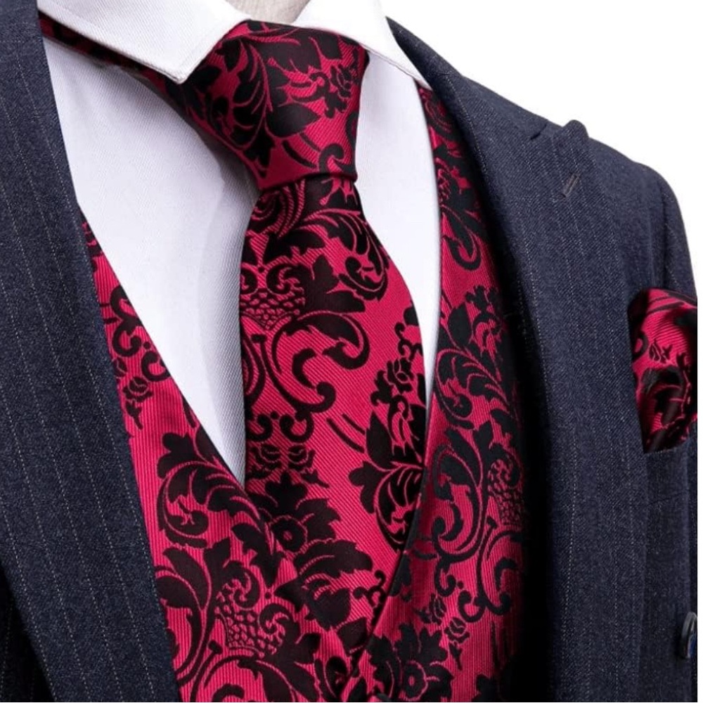Barry Wang Silk Vest Set